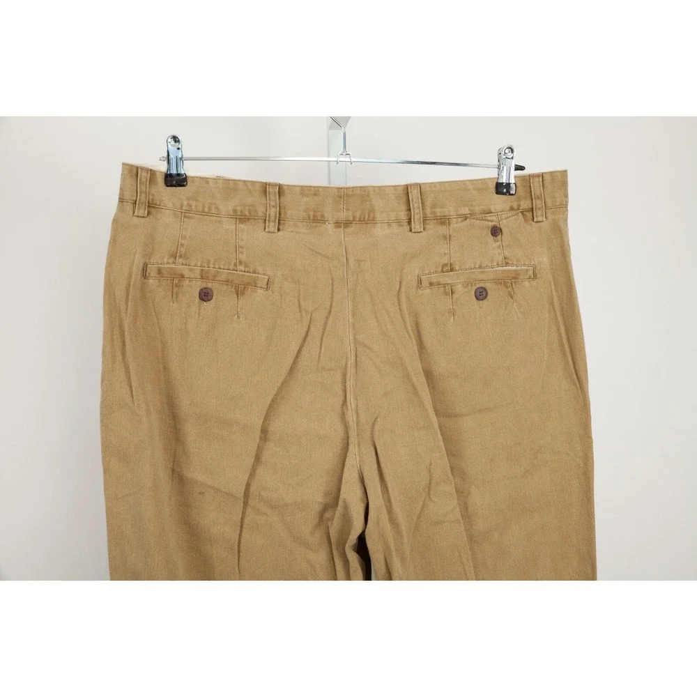 The Territory Ahead Pants Men 40 Actual 38x30 Beige Comfort Wash Pant Flat Front